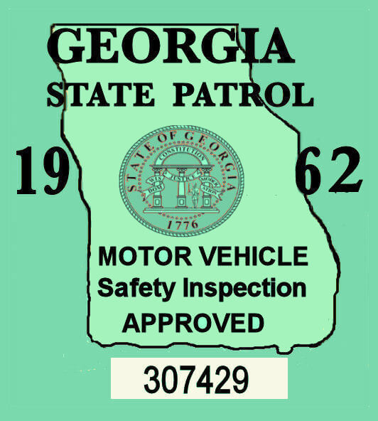 (image for) 1962 Georgia Safety inspection